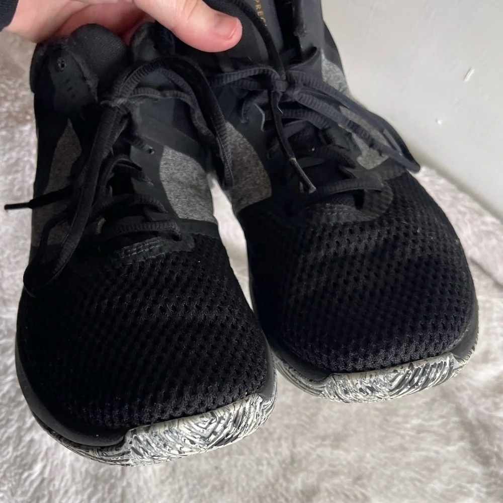 Nike Air precision 2 black gold basketball sneakers